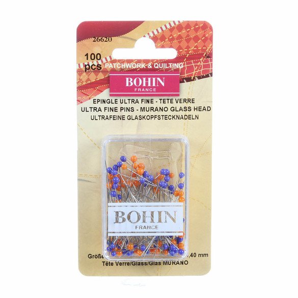 50 Multi-coloured Sewing Pins With Bow Shaped Heads, Decorative