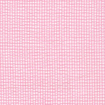 Cotton Seersucker Check - Pink