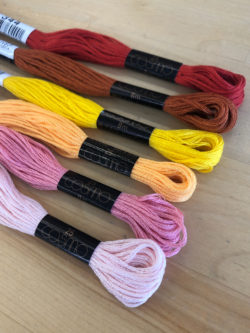 Cosmo Cotton Embroidery Floss 8m Skein - Pinks/Reds/Oranges/Yellows