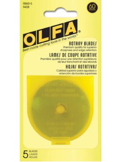 Olfa 60mm Replacement Rotary Blade 5/pk.