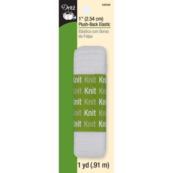 Dritz 1″ Plush Back Elastic – White