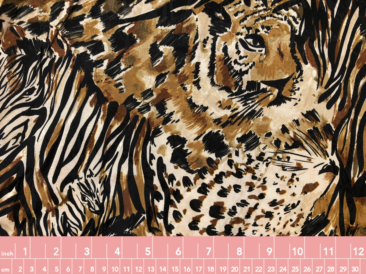 Italian Viscose Jacquard Wild Animals Stonemountain & Daughter Fabrics