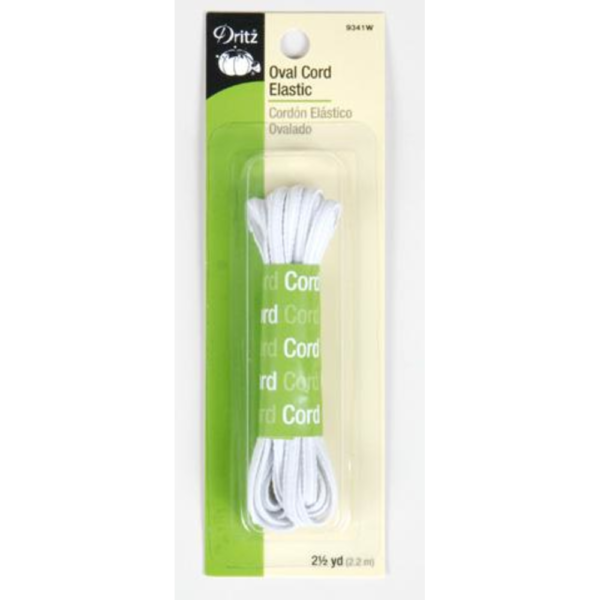 Dritz Oval Cord Elastic - White