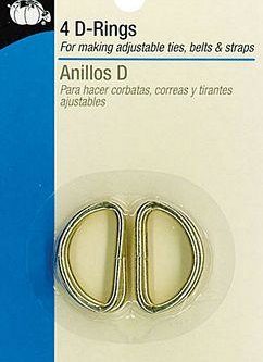 Dritz D-Rings - 1" - Gold