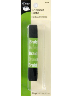Dritz 1/2" Braided Elastic - Black