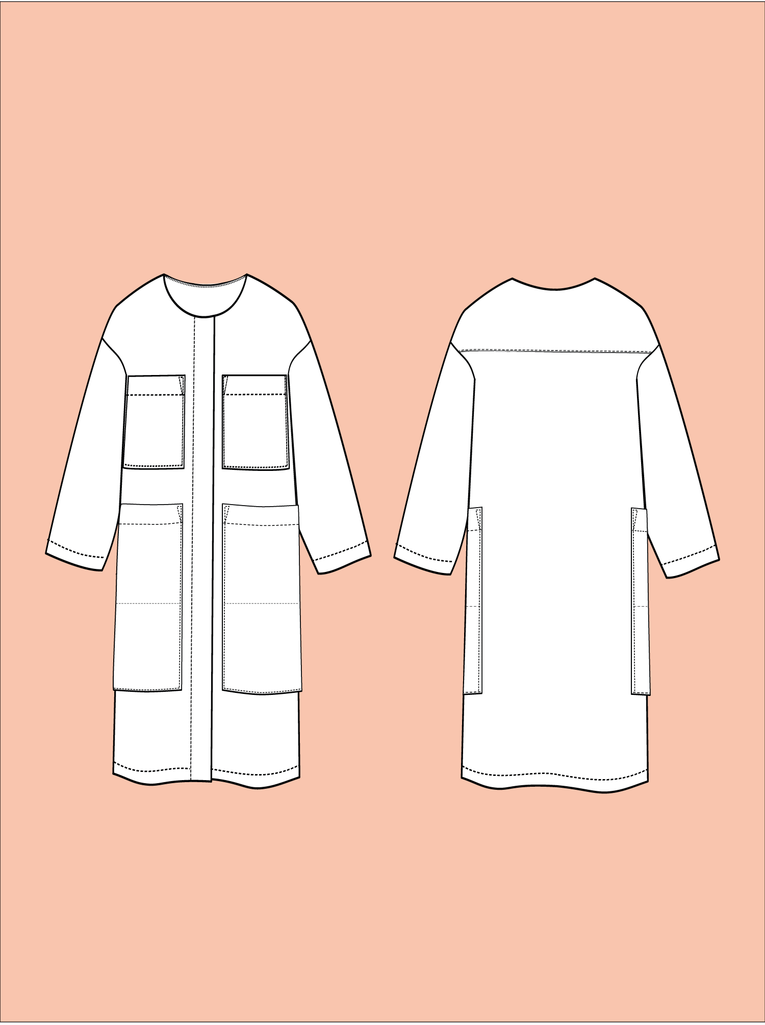 The Assembly Line Lab Coat XL-3XL - Stonemountain & Daughter Fabrics