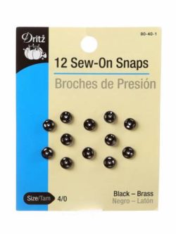 Dritz Sew-On Snap Size 4/0 Black