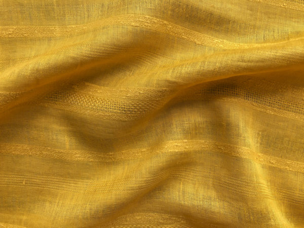 Athens Textured Linen - Slub Stripe - Turmeric