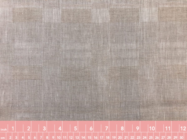 Athens Textured Linen - Varied Check - Oatmeal