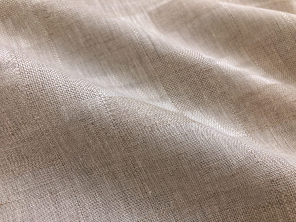 Athens Textured Linen - Varied Check - Oatmeal