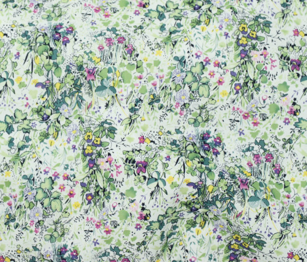 Cotton Voile Print - Dainty Wildflowers - Purple