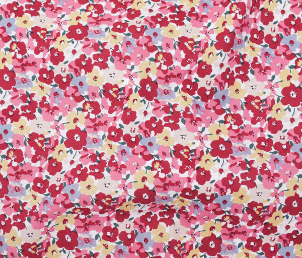 Cotton Voile Print - Crowded Floral - Pink