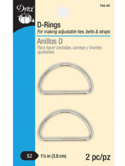 Dritz 1 D-Rings, Antique Brass, 4 pc