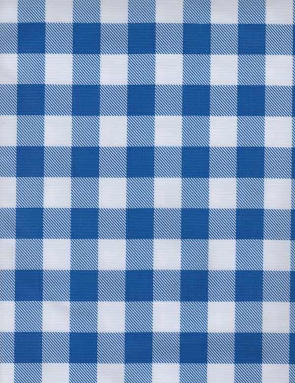 Oilcloth - Poly/Cotton Vinyl - Picnic Check - Blue