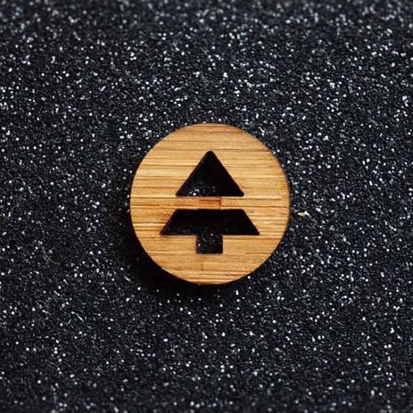 Arrow Mountain Bamboo Button - Tree