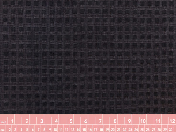 Textured Yarn Dyed Cotton - Squares - Black