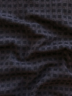 Textured Yarn Dyed Cotton - Squares - Black