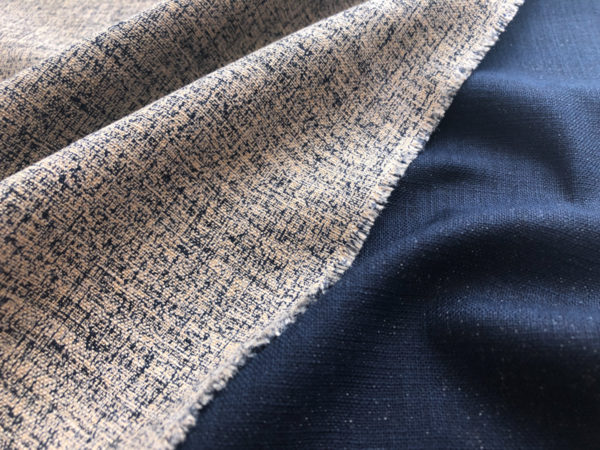 Japanese Textured Cotton - Indigo Traditional - Gamen