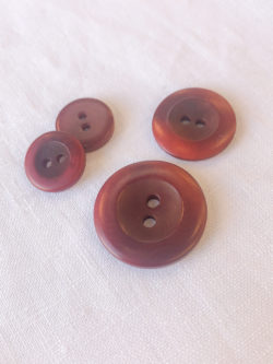 Wide Rim Corozo Buttons - Black