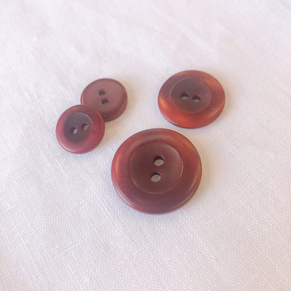 Wide Rim Corozo Buttons - Black