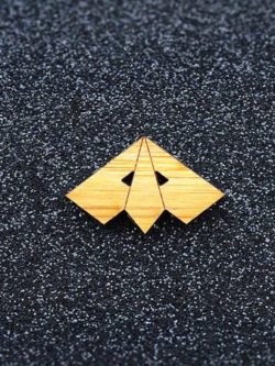 Arrow Mountain Bamboo Button - Moth