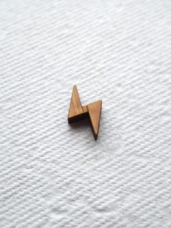 Arrow Mountain Bamboo Button - Lightning Bolt