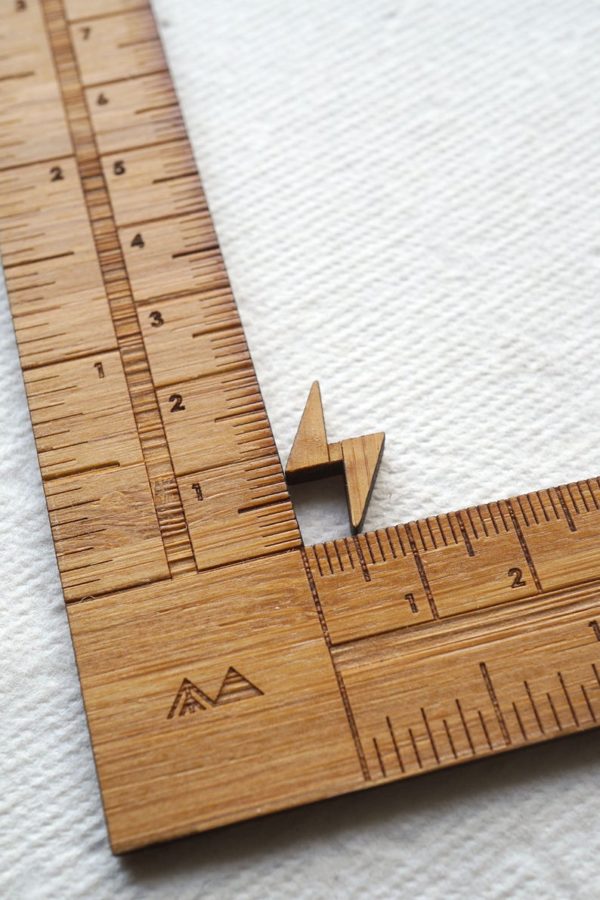 Arrow Mountain Bamboo Button - Lightning Bolt