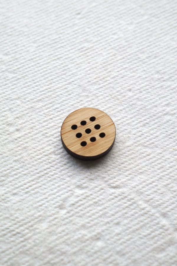 Arrow Mountain Bamboo Button - Small Cross Stitch