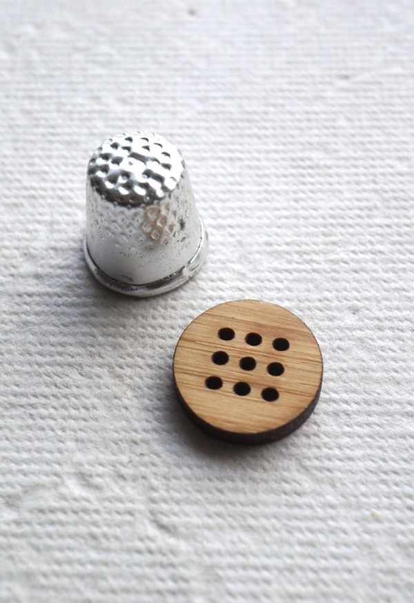 Arrow Mountain Bamboo Button - Small Cross Stitch