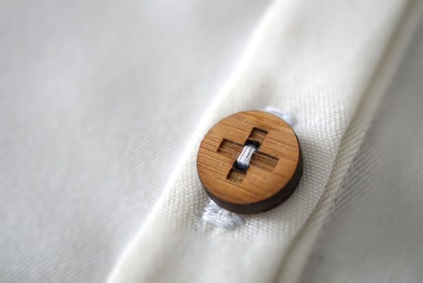 Arrow Mountain Bamboo Button - Positive