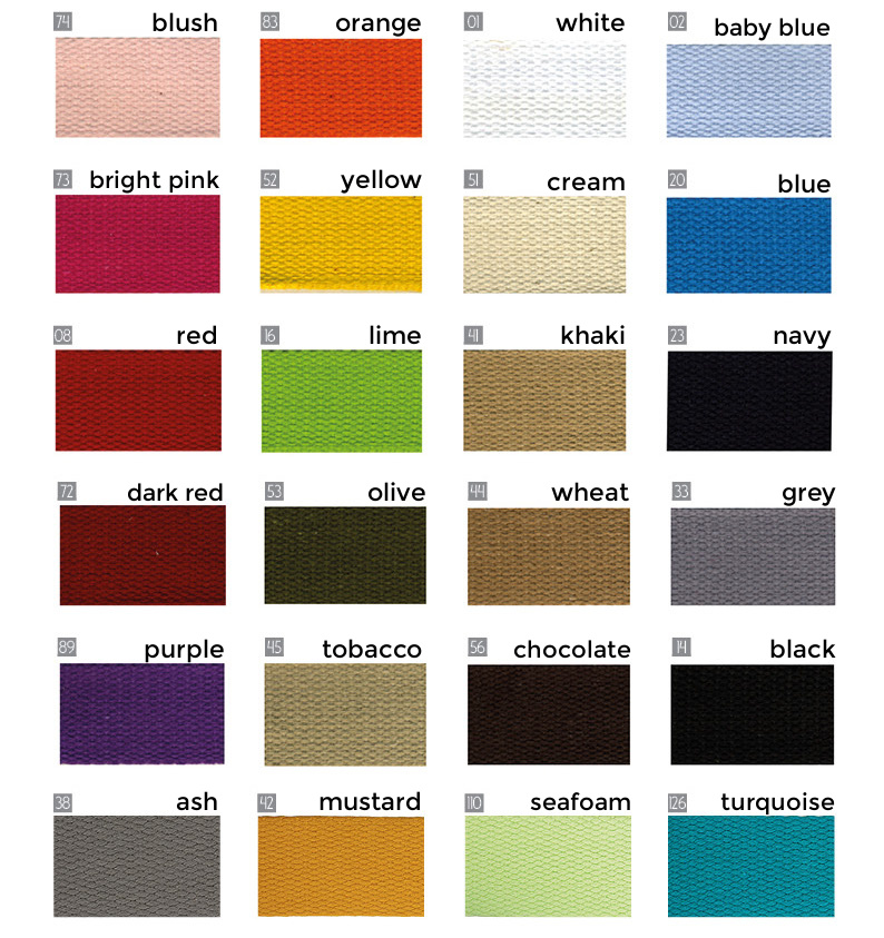 Cotton Webbing - 1 1/2 (40mm) - Various Colors