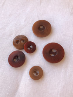 Flat Woven Leather Buttons