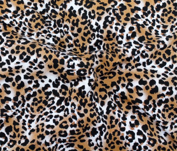 Bamboo/Spandex Knit Print - Leopard - Brown