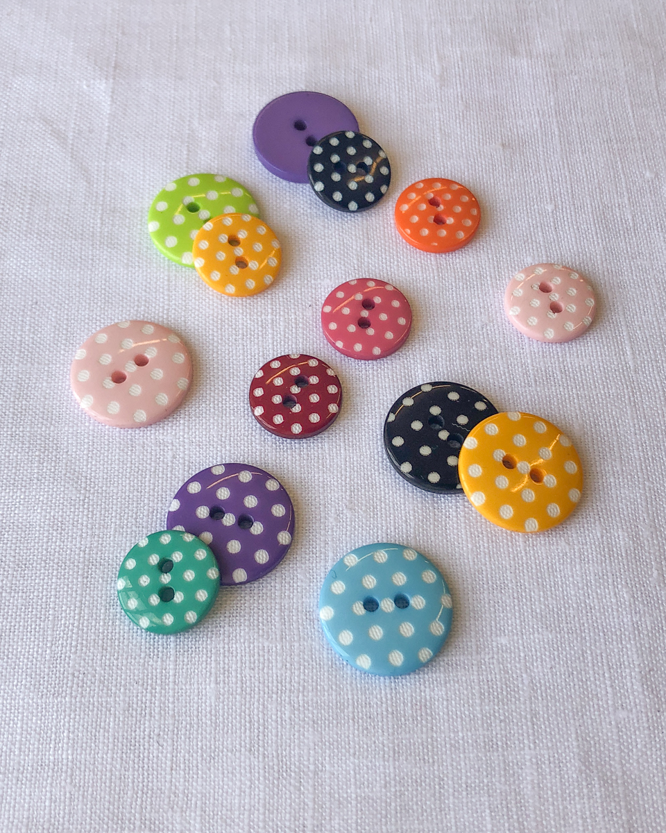 Colorful Faux Wood Buttons - Stonemountain & Daughter Fabrics