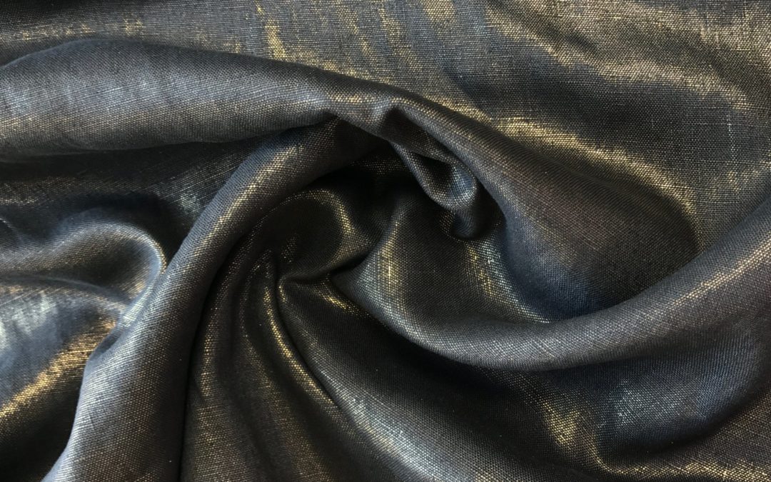 Nevada Linen – Metallic – Smoke/Gold