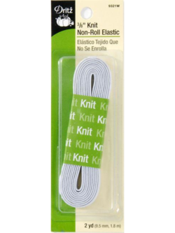 Dritz 3/8" Knit Non-Roll Elastic - White