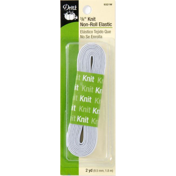 Dritz 3/8" Knit Non-Roll Elastic - White