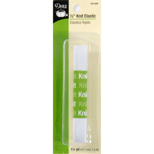 Dritz 1/2" Knit Elastic - White