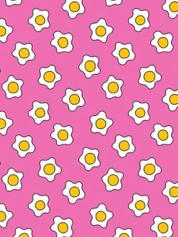 Quilting Cotton - The Coop - Fried Eggs - Black