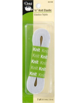 Dritz 1/2 inch Knit Elastic - White - Stonemountain & Daughter Fabrics