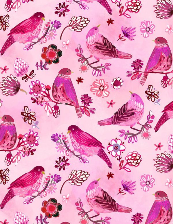 Quilting Cotton - Dear Stella - So Fly - Pink