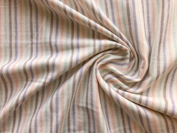 Japanese Cotton Double Gauze - Printed Stripe - Pastel - Stonemountain ...