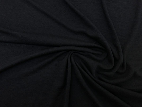 Bamboo/Merino Wool Jersey - Black - Stonemountain & Daughter Fabrics