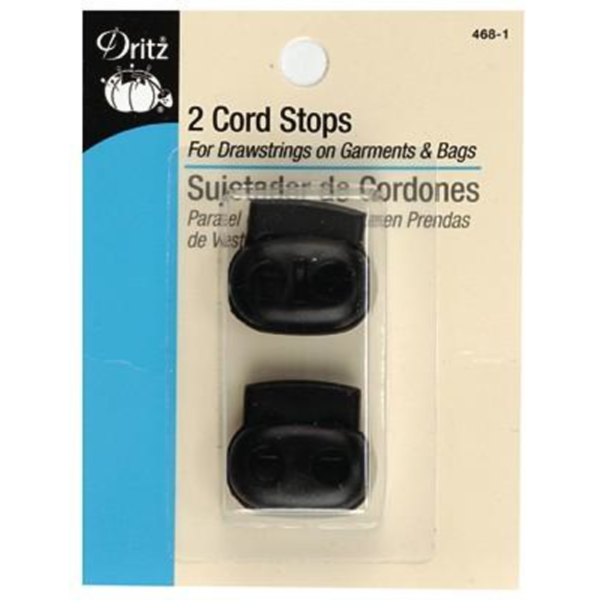 Dritz Cord Stops - Black - 2pc