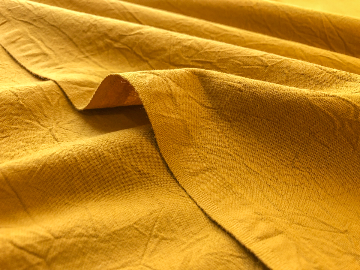 Japanese Crinkled Cotton Sheeting - Turmeric - Stonemountain & Daughter ...