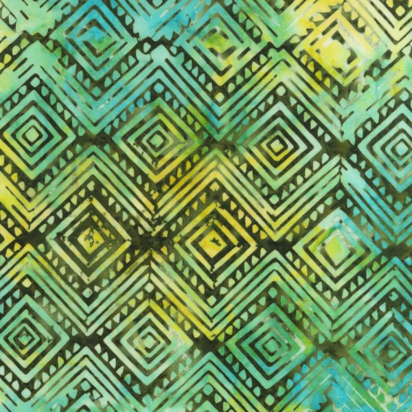 Cotton Batik -  Cross - Green