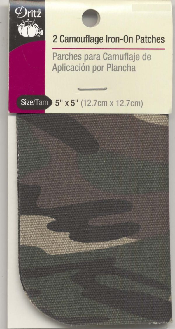 Iron-On Mending Fabric - Camo Canvas