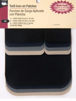 Iron-On Mending Patches - Twill Multi Pack