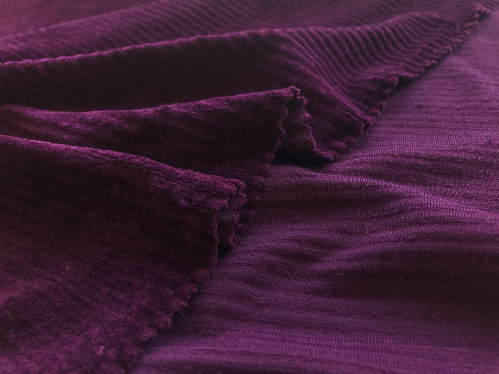 Ribbed Velour - Plum - Stonemountain & Daughter Fabrics