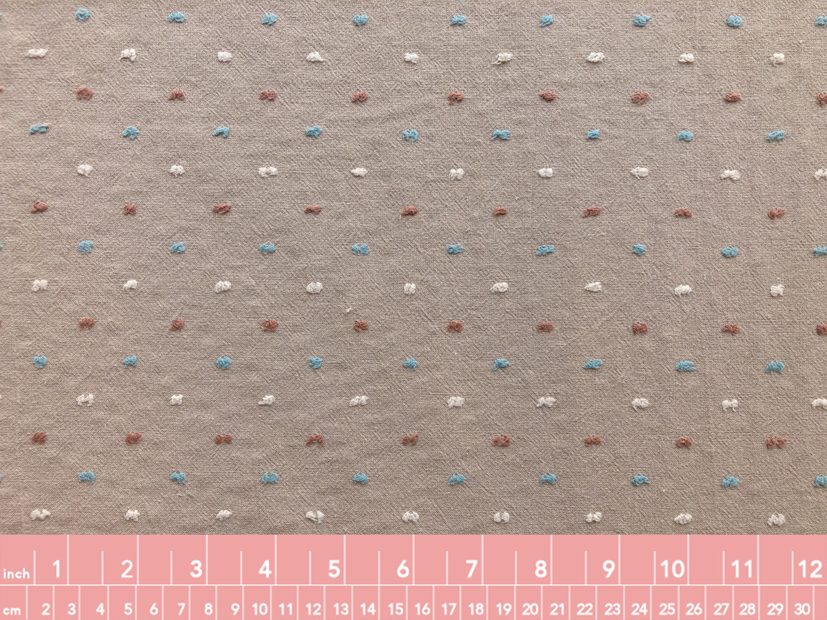 Japanese Cotton Clip Dot - Stone - Stonemountain & Daughter Fabrics
